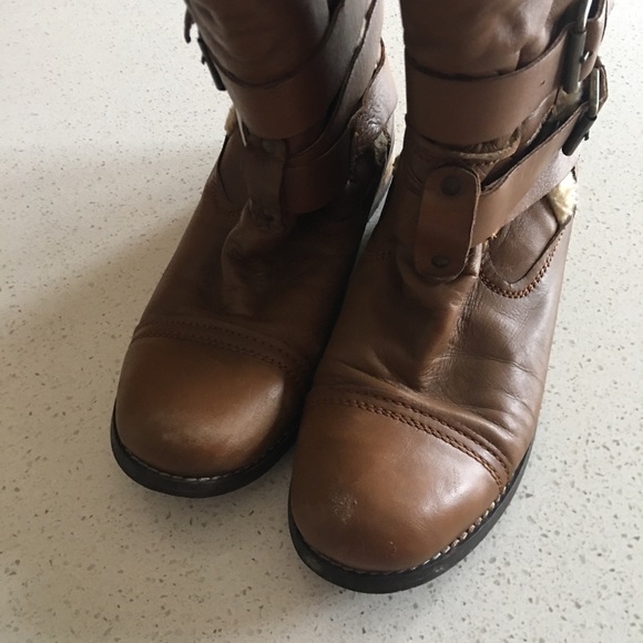 Combat leather boots Aldo camel/cream size 40 - Picture 5 of 6